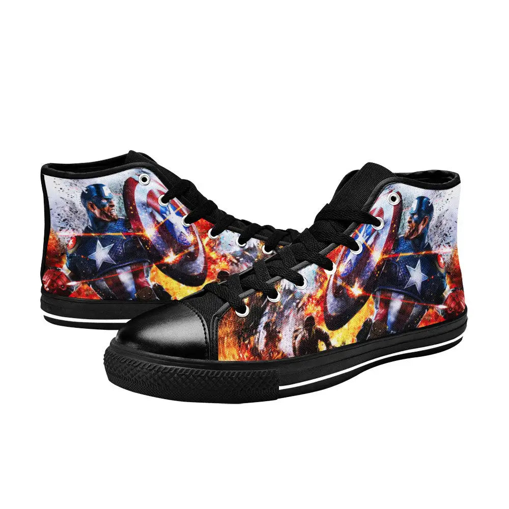 Captain America Winter Soldier Custom High Top Sneakers Shoes