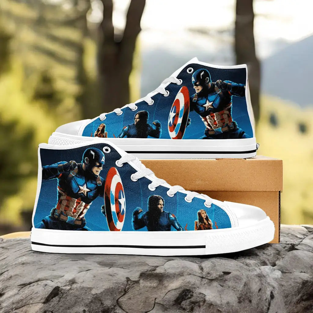 Captain America Winter Soldier Custom High Top Sneakers Shoes