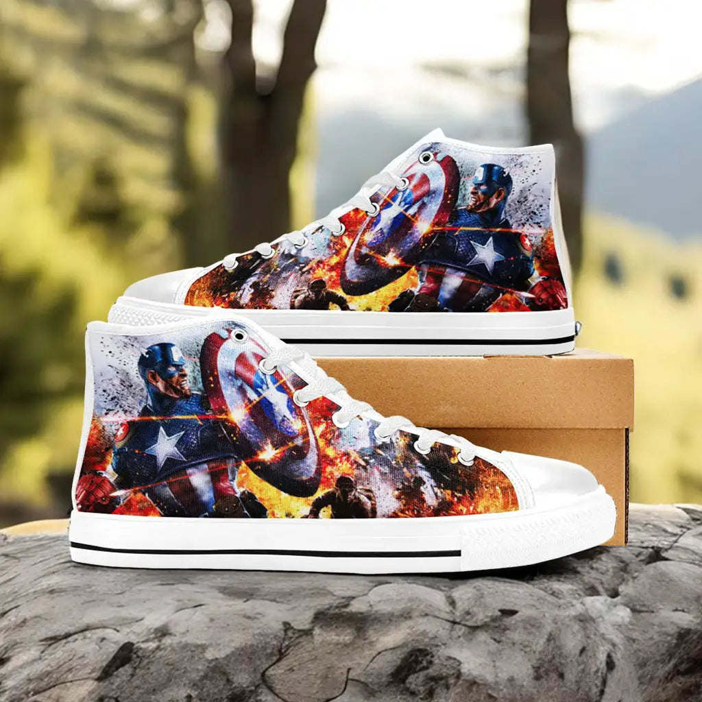 Captain America Winter Soldier Custom High Top Sneakers Shoes