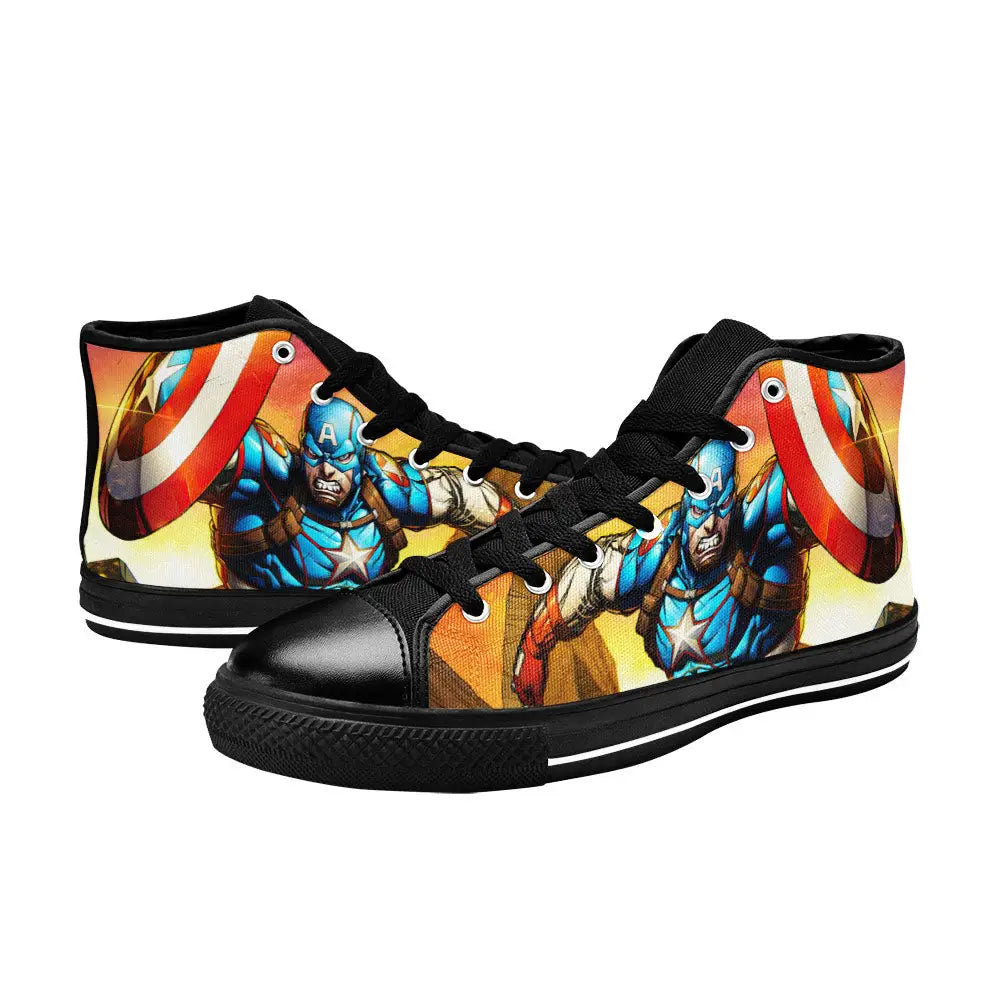 Captain America Winter Soldier Custom High Top Sneakers Shoes