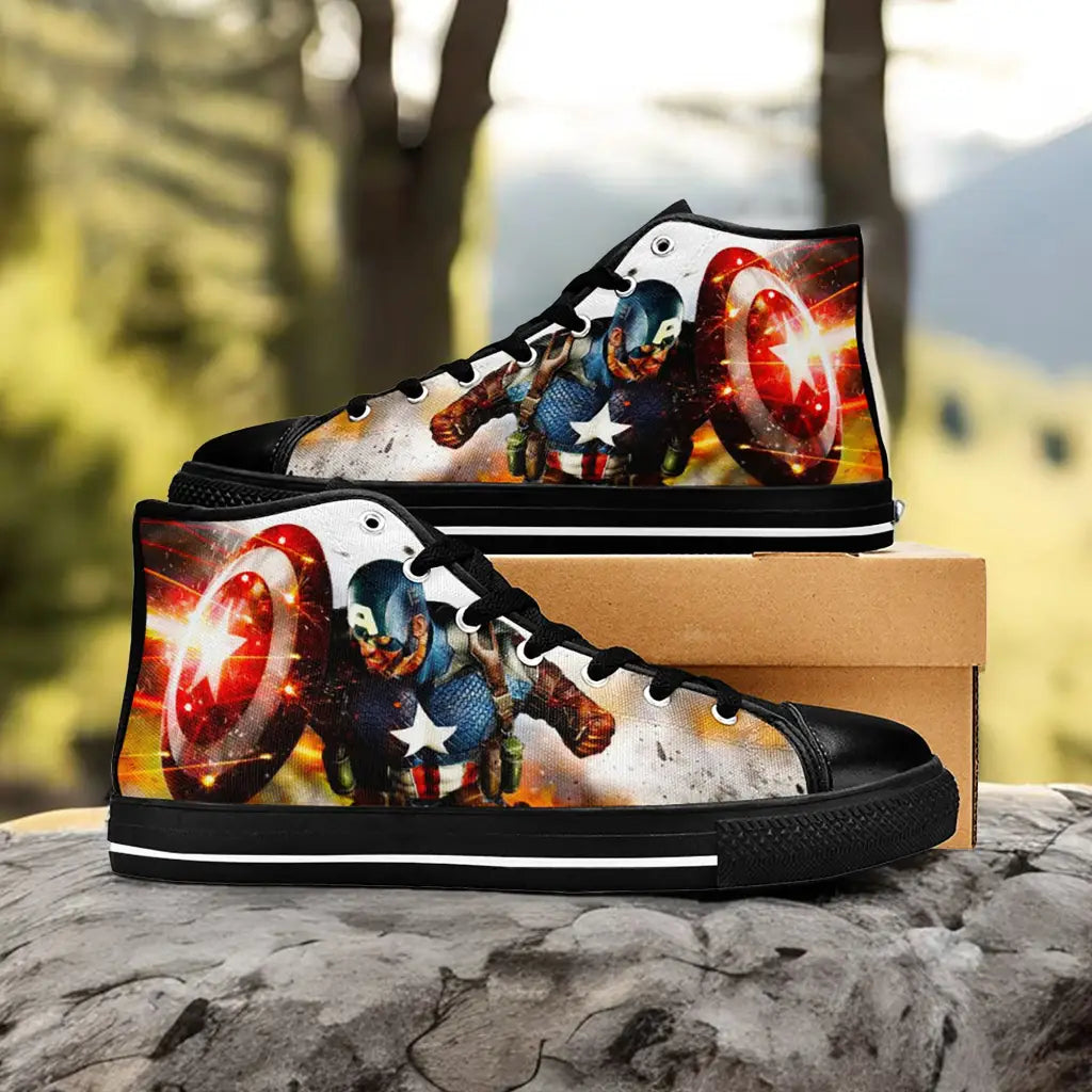 Captain America Winter Soldier Custom High Top Sneakers Shoes