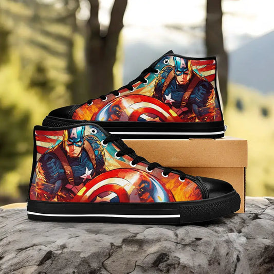 Captain America Winter Soldier Custom High Top Sneakers Shoes