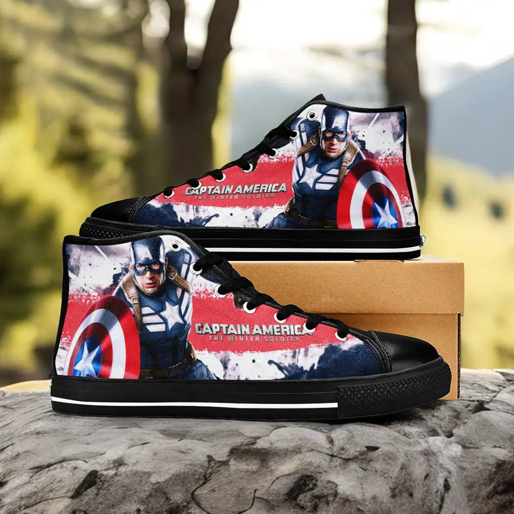 Captain America Winter Soldier Custom High Top Sneakers Shoes