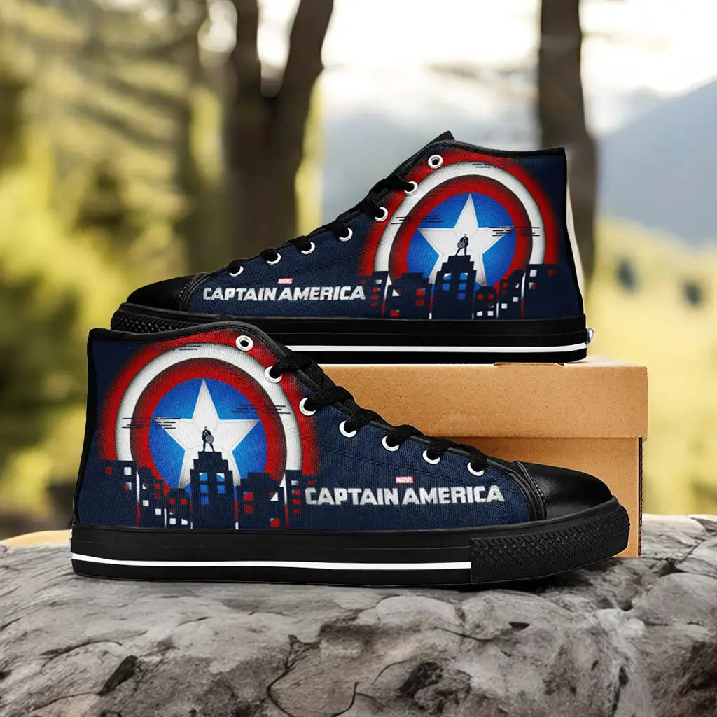 Captain America Winter Soldier Custom High Top Sneakers Shoes