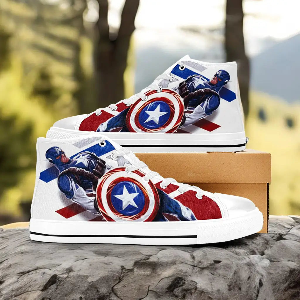 Captain America Winter Soldier Custom High Top Sneakers Shoes