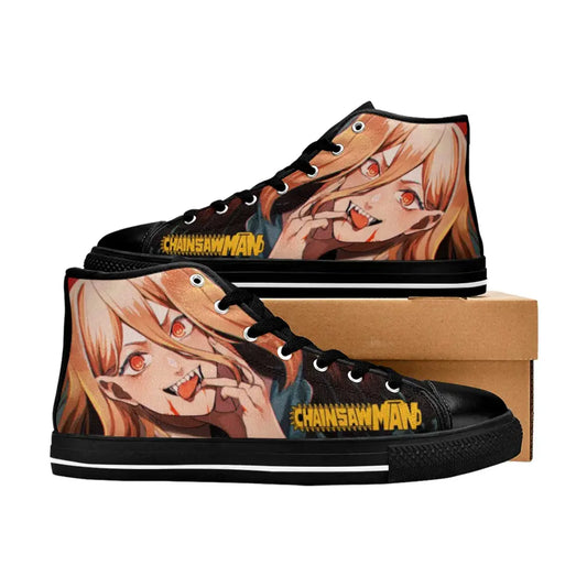 Chainsaw Man Power Shoes High Top Sneakers