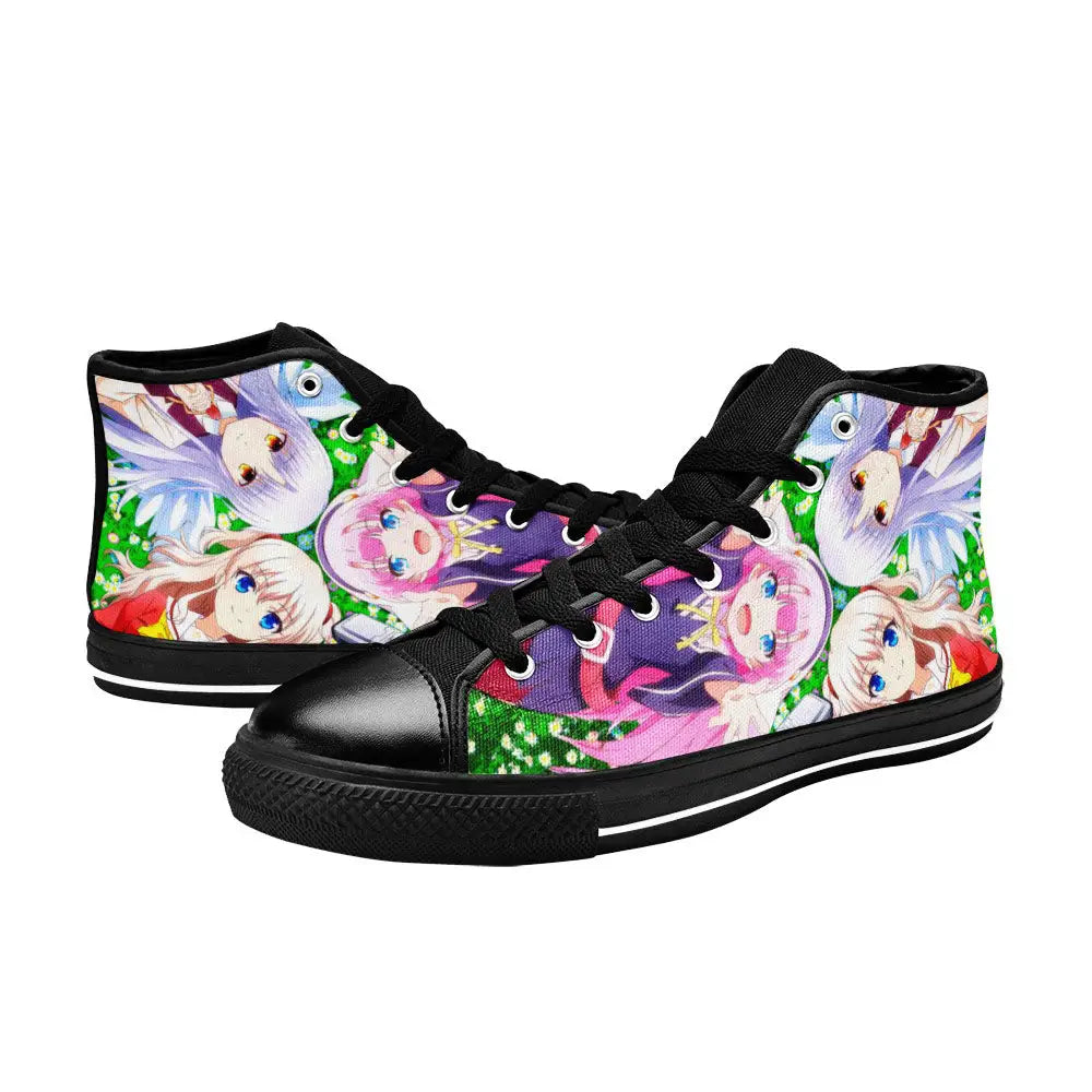 Charlotte Angel Beats Custom High Top Sneakers Shoes