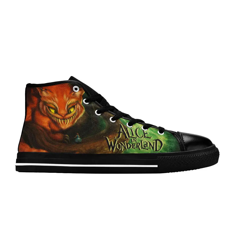 Cheshire Cat Alice in Wonderland Custom High Top Sneakers Shoes