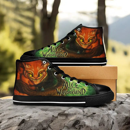 Cheshire Cat Alice in Wonderland Custom High Top Sneakers Shoes