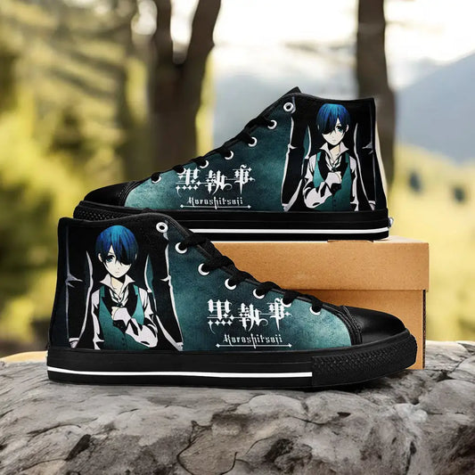 Ciel Kuroshitsuji Black Butler Custom High Top Sneakers Shoes