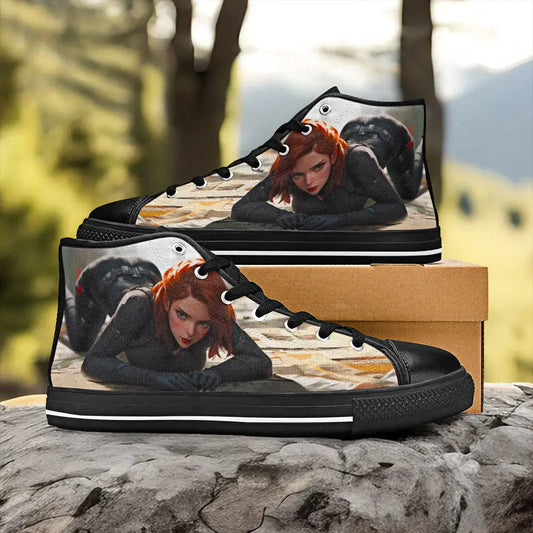 Cute Black Widow Custom High Top Sneakers Shoes