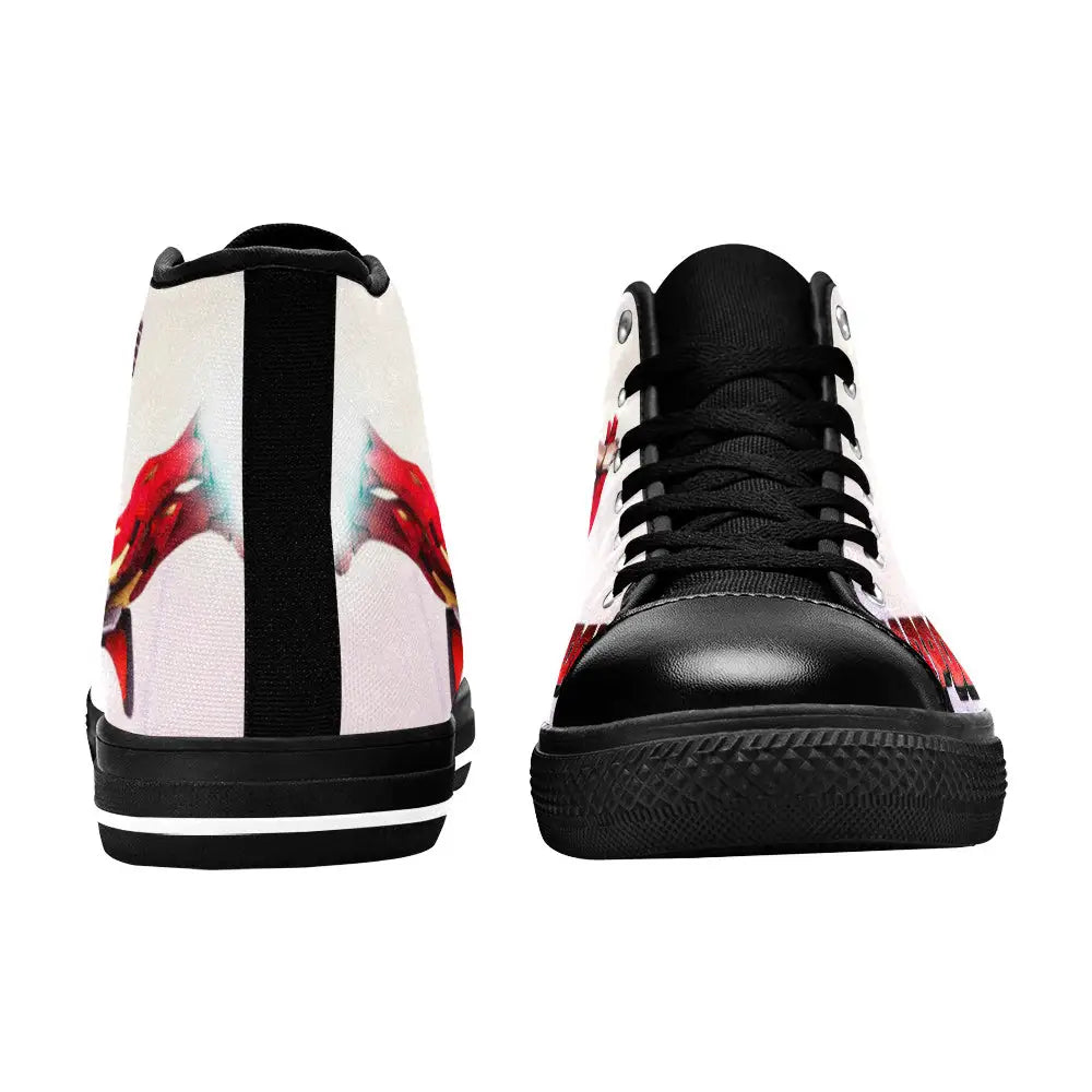 Deadpool Flying on Iron man Custom High Top Sneakers Shoes