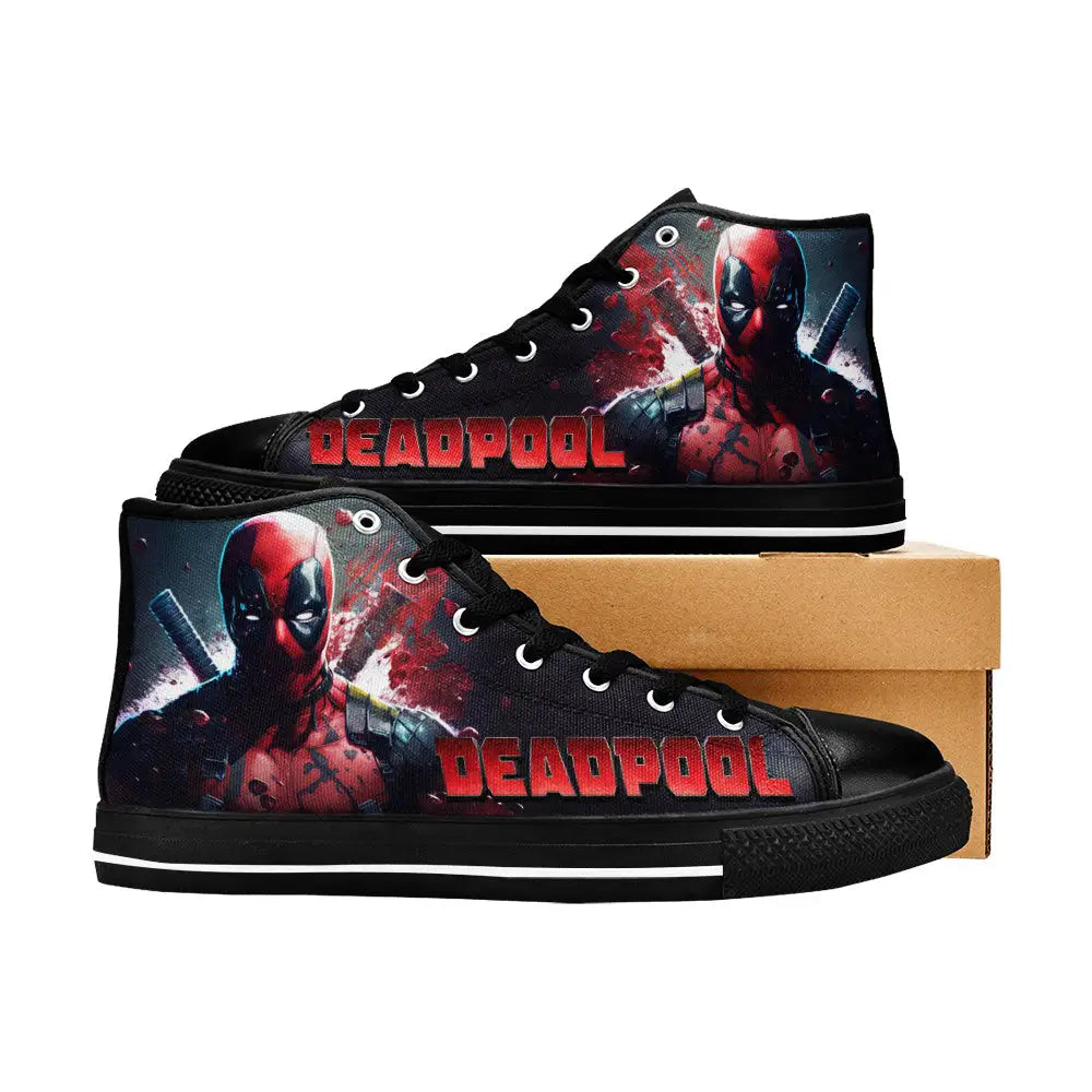 Deadpool Superhero Marvel Comics Custom High Top Sneakers Shoes