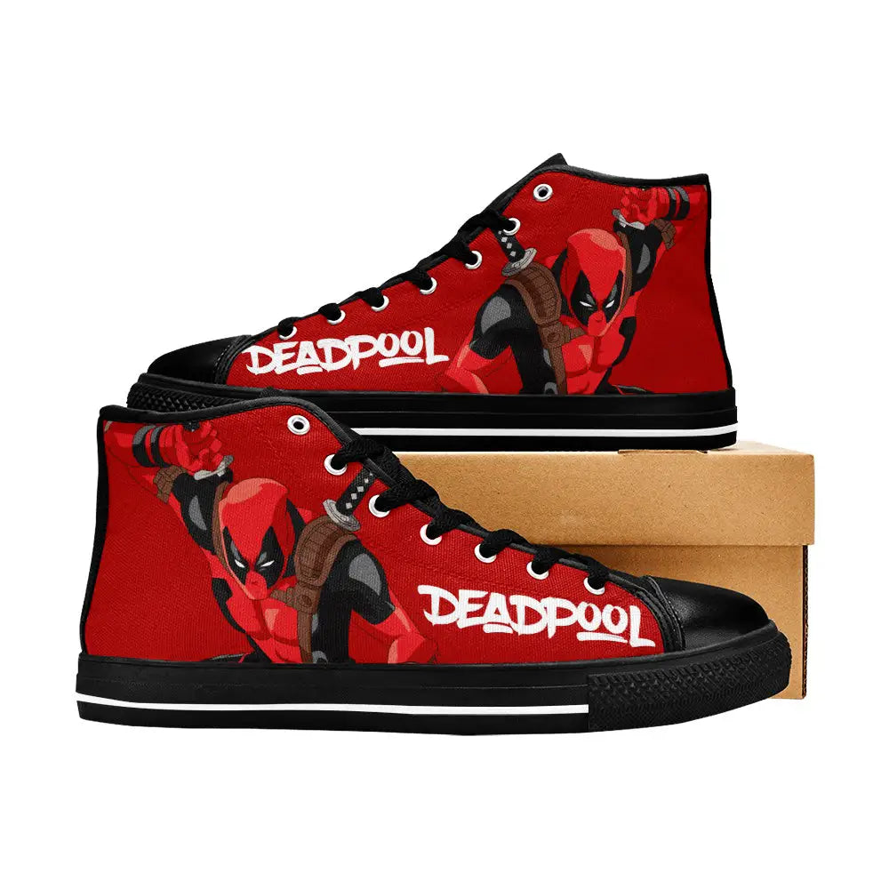 Deadpool Superhero Marvel Comics Custom High Top Sneakers Shoes