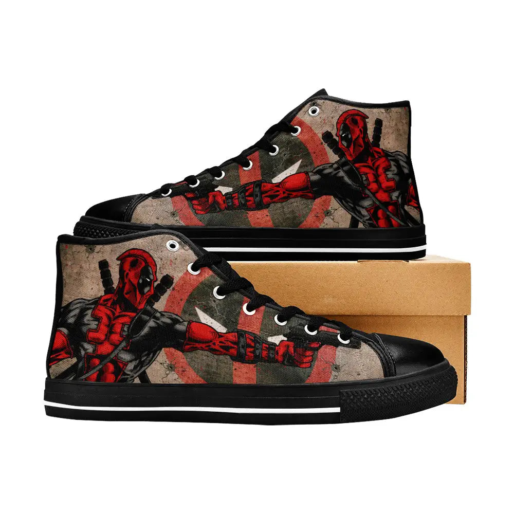 Deadpool Superhero Marvel Comics Custom High Top Sneakers Shoes