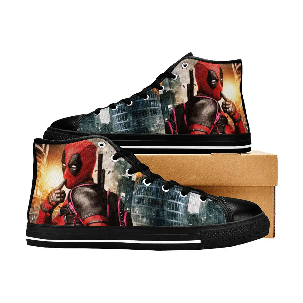 Deadpool Superhero Marvel Comics Custom High Top Sneakers Shoes