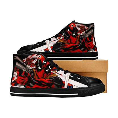 Deadpool Superhero Marvel Comics Custom High Top Sneakers Shoes