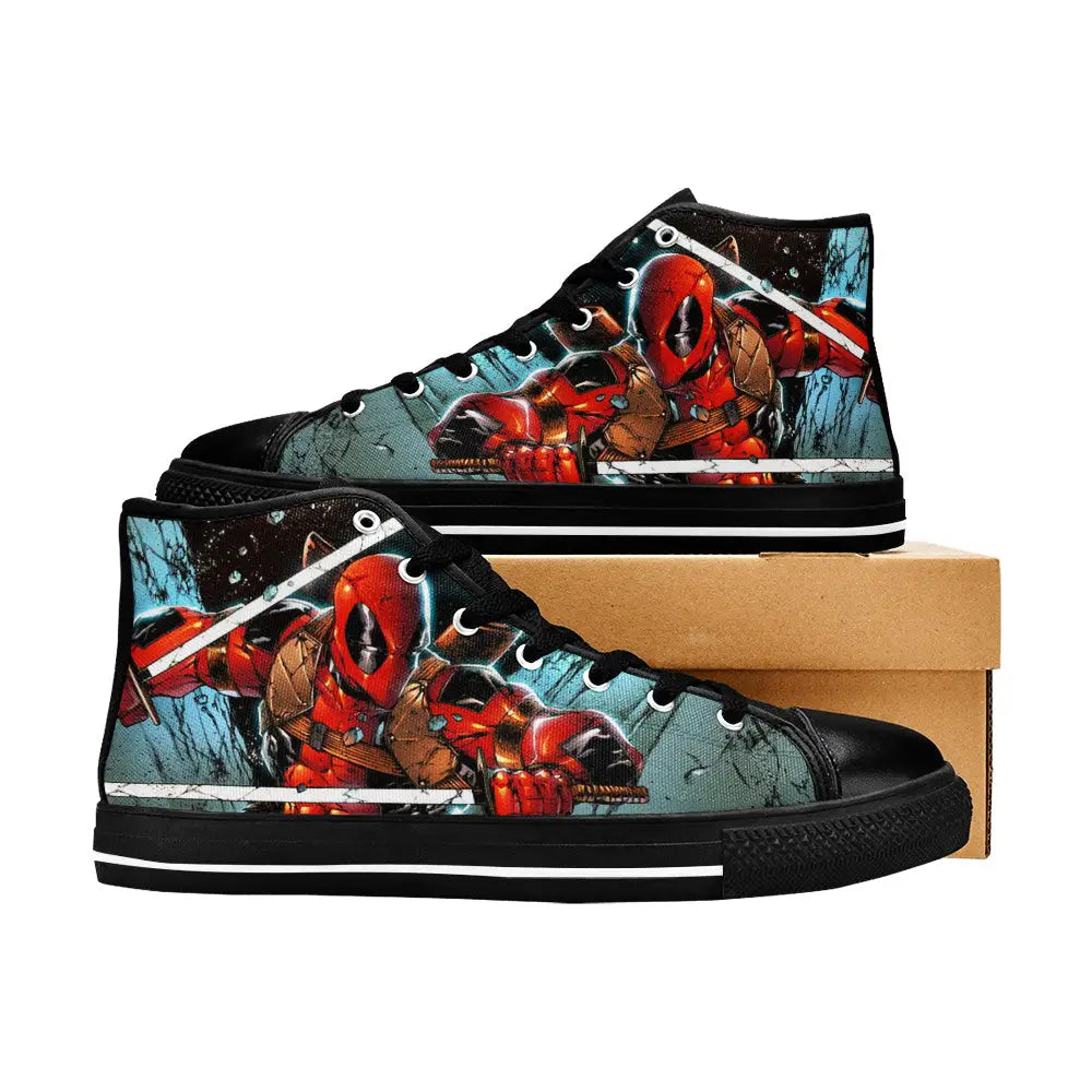 Deadpool Superhero Marvel Comics Custom High Top Sneakers Shoes