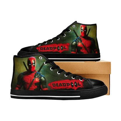 Deadpool Superhero Marvel Comics Custom High Top Sneakers Shoes