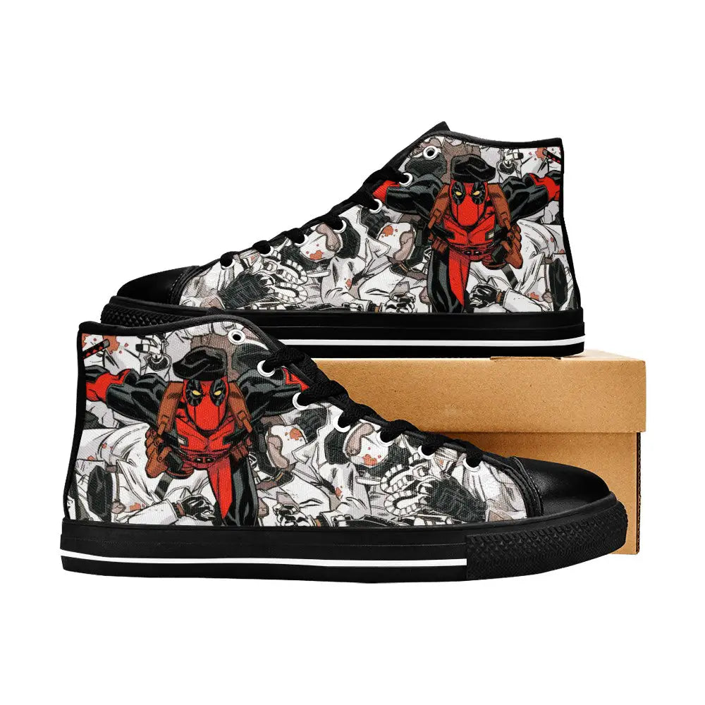 Deadpool Superhero Marvel Comics Custom High Top Sneakers Shoes