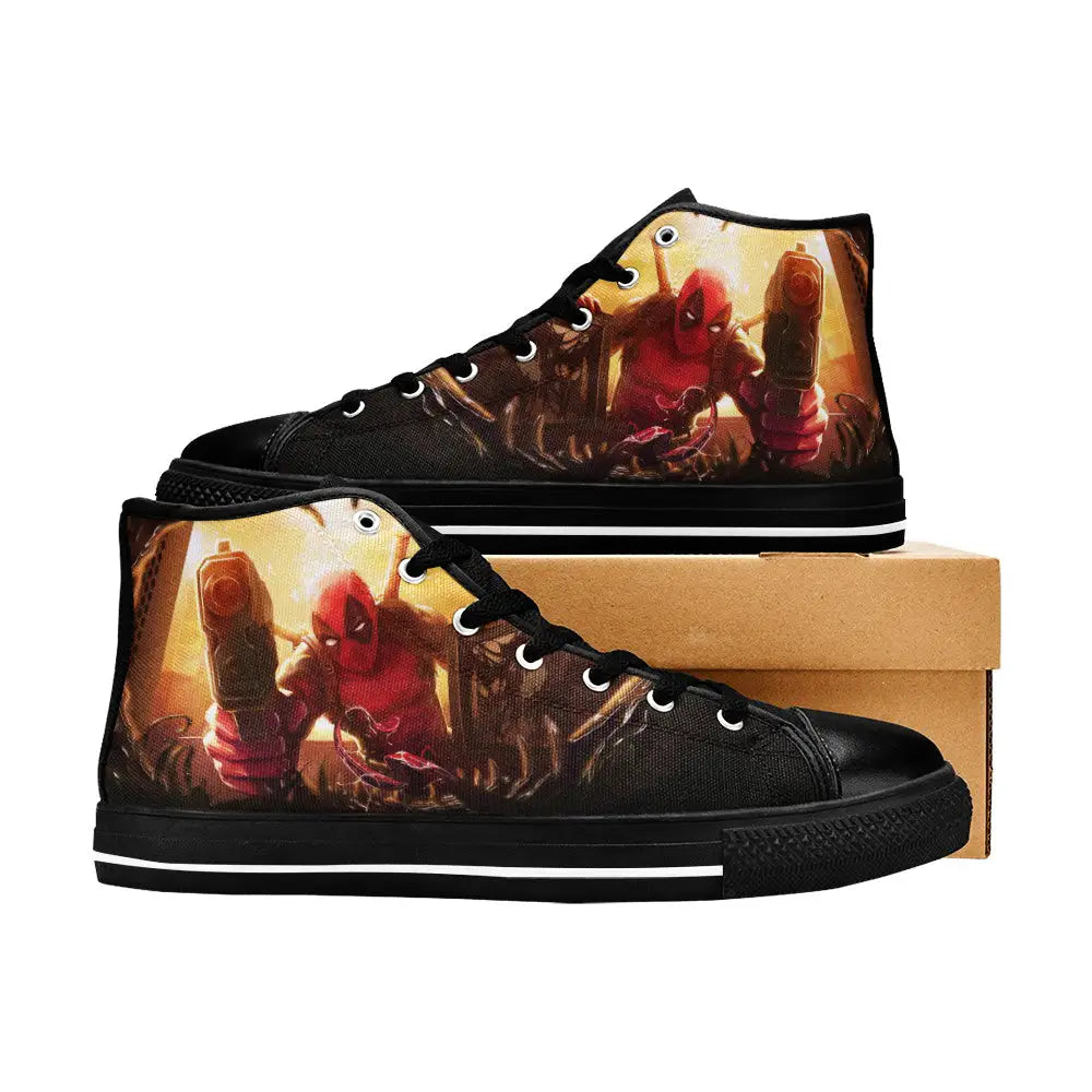 Deadpool Superhero Marvel Comics Custom High Top Sneakers Shoes