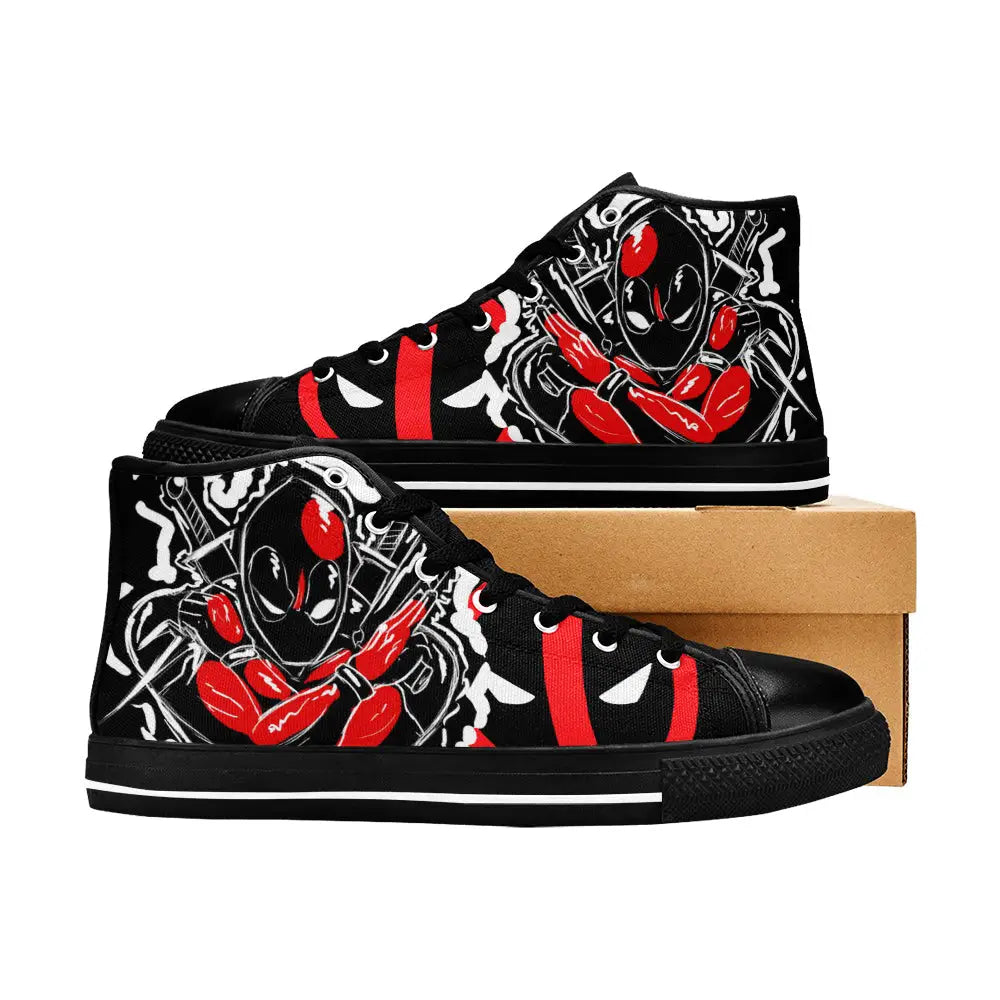 Deadpool Superhero Marvel Comics Custom High Top Sneakers Shoes