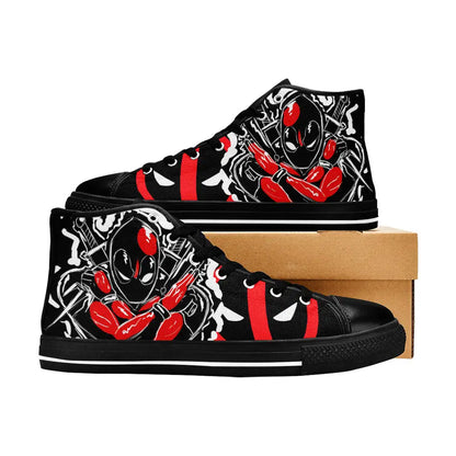 Deadpool Superhero Marvel Comics Custom High Top Sneakers Shoes