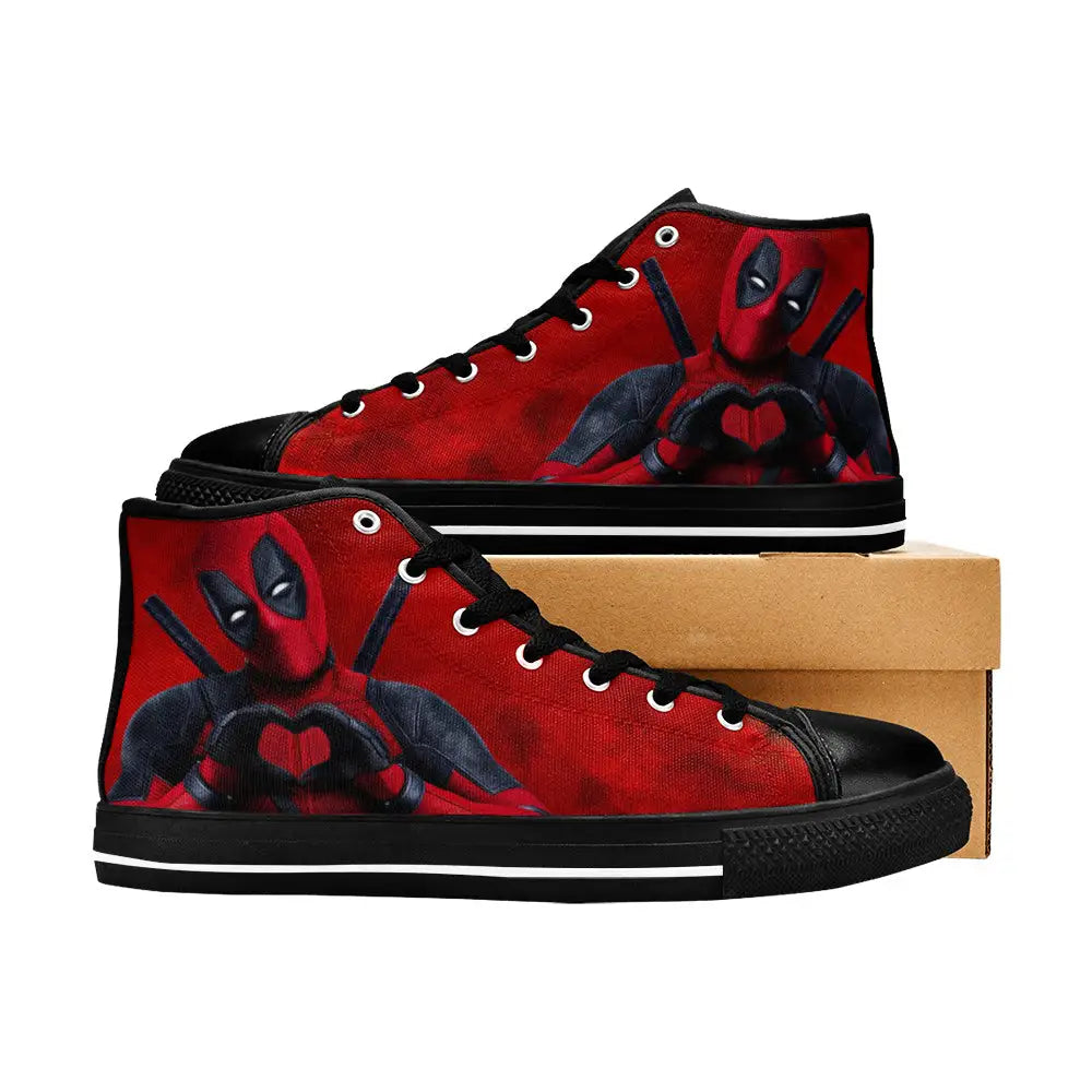 Deadpool Superhero Marvel Comics Custom High Top Sneakers Shoes