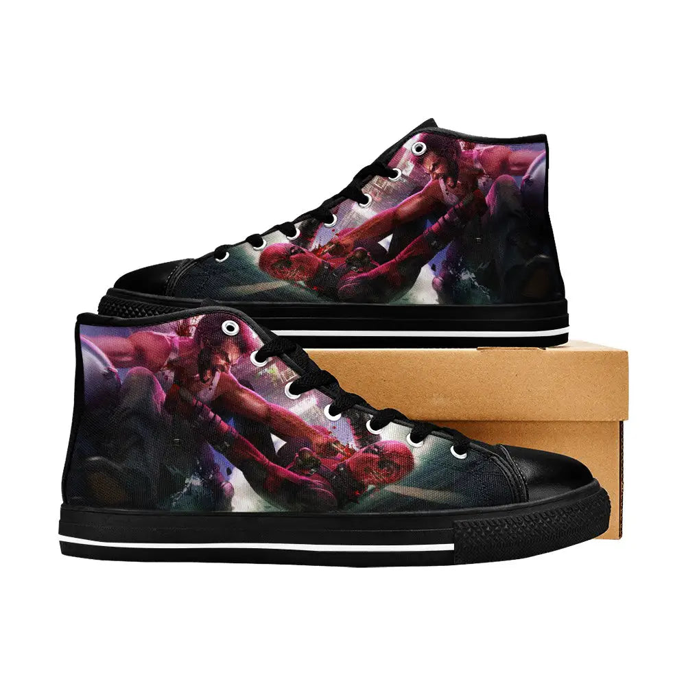 Deadpool Superhero Marvel Comics Custom High Top Sneakers Shoes