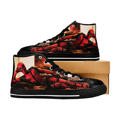 Deadpool Superhero Marvel Comics Custom High Top Sneakers Shoes