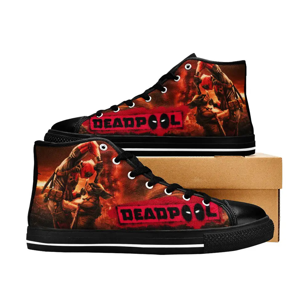 Deadpool Superhero Marvel Comics Custom High Top Sneakers Shoes