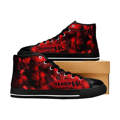 Deadpool Superhero Marvel Comics Custom High Top Sneakers Shoes