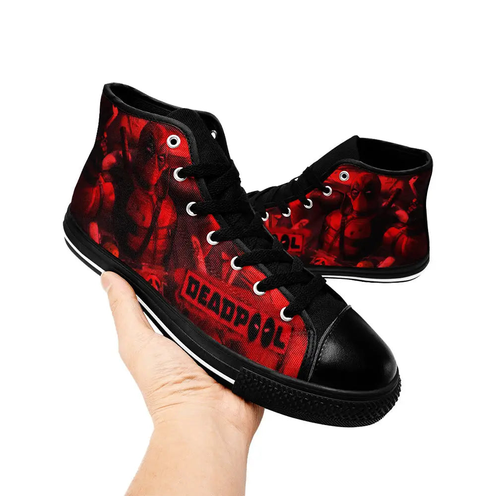 Deadpool Superhero Marvel Comics Custom High Top Sneakers Shoes