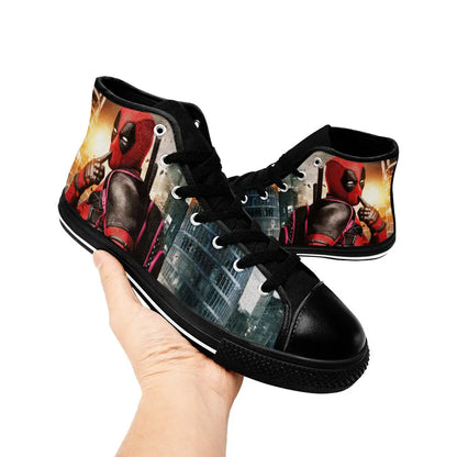 Deadpool Superhero Marvel Comics Custom High Top Sneakers Shoes