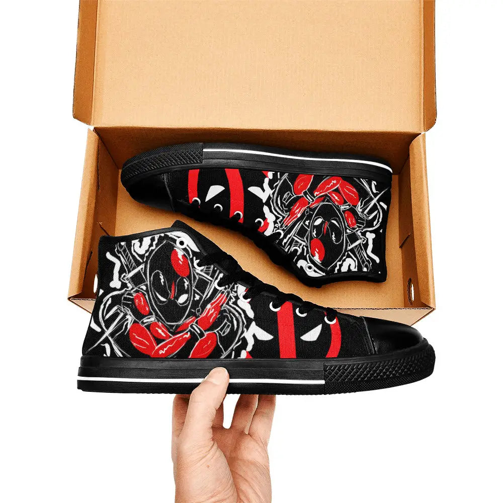 Deadpool Superhero Marvel Comics Custom High Top Sneakers Shoes