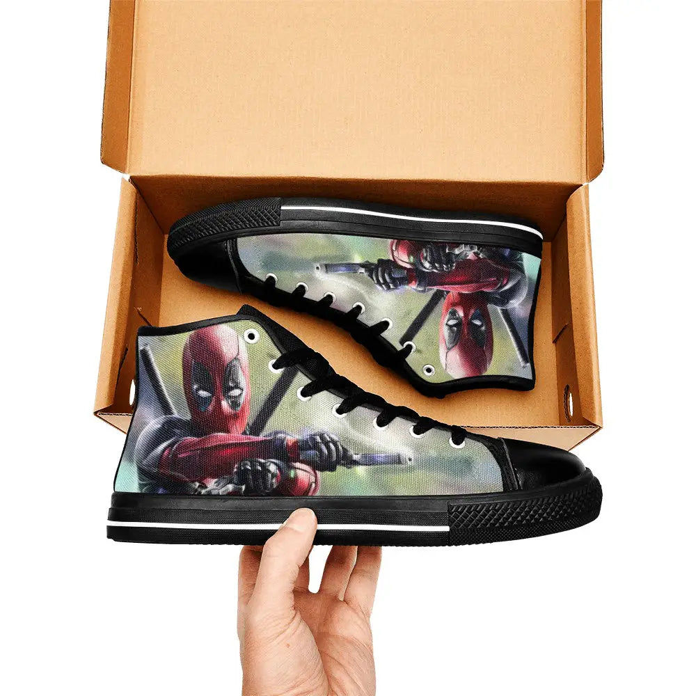 Deadpool Superhero Marvel Comics Custom High Top Sneakers Shoes