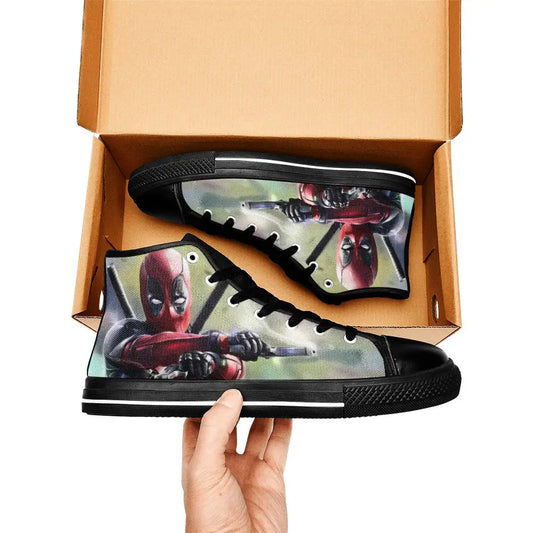 Deadpool Superhero Marvel Comics Custom High Top Sneakers Shoes