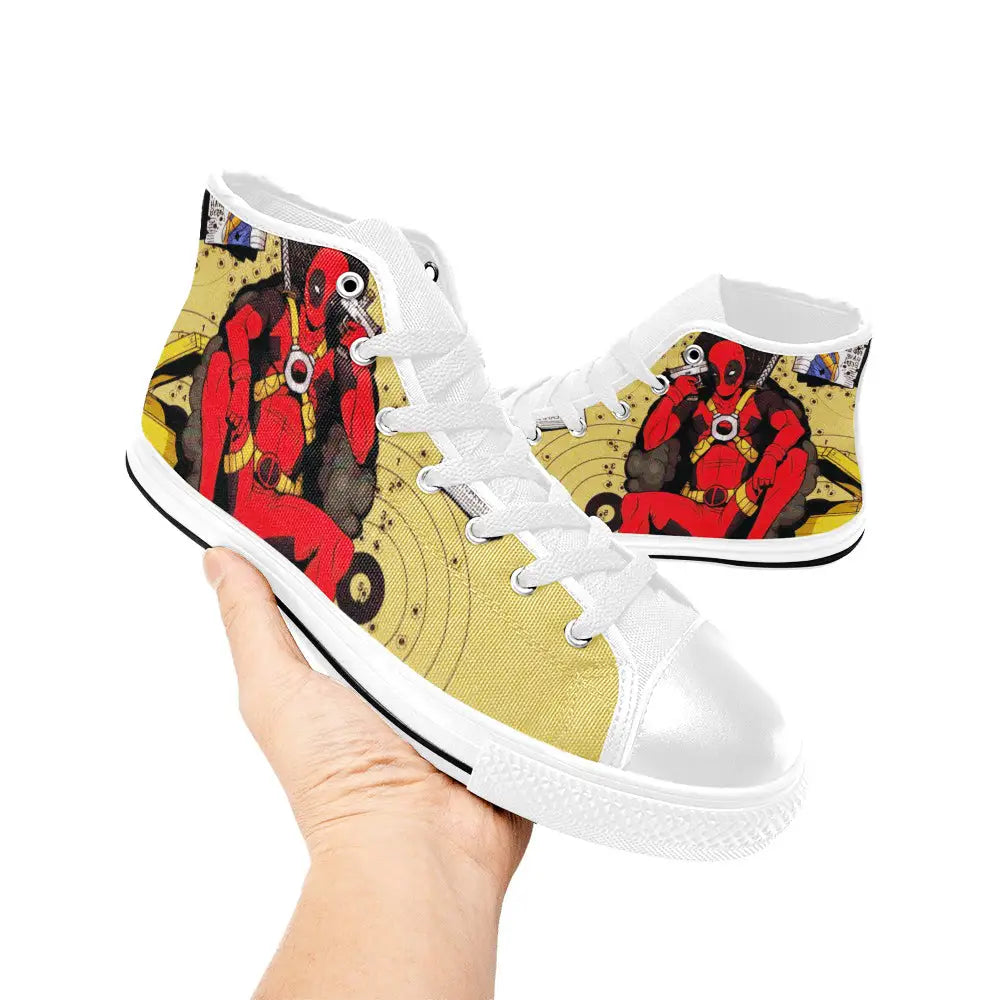 Deadpool Superhero Marvel Comics Custom High Top Sneakers Shoes