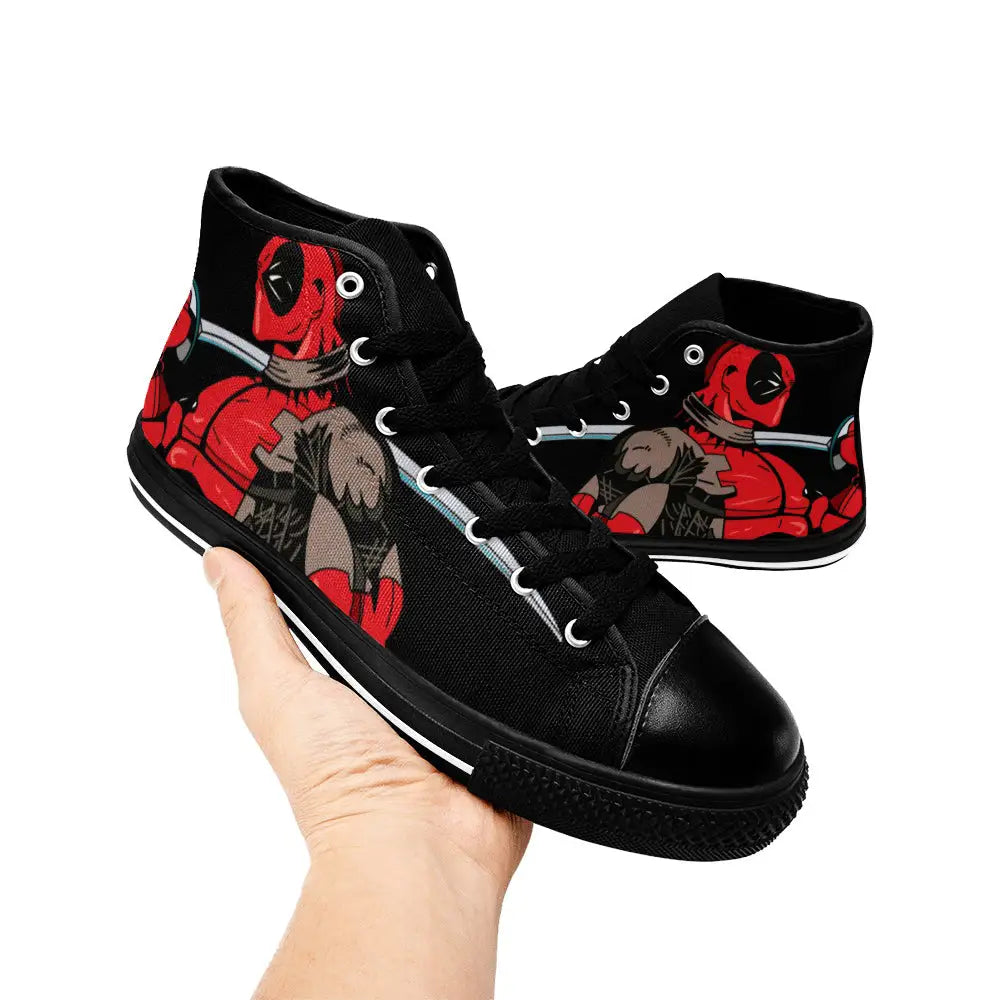 Deadpool Superhero Marvel Comics Custom High Top Sneakers Shoes