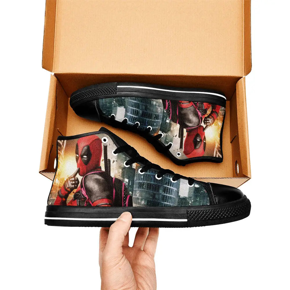 Deadpool Superhero Marvel Comics Custom High Top Sneakers Shoes