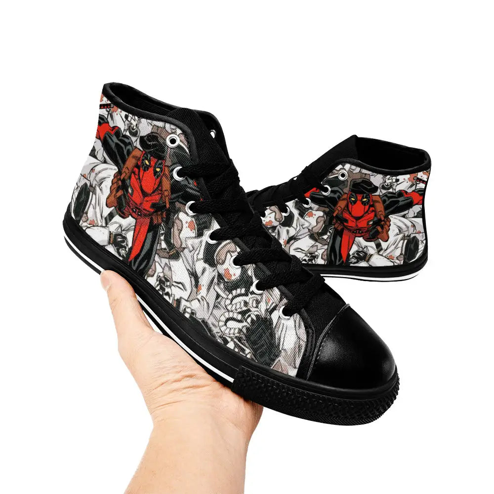 Deadpool Superhero Marvel Comics Custom High Top Sneakers Shoes