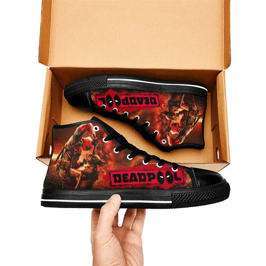 Deadpool Superhero Marvel Comics Custom High Top Sneakers Shoes