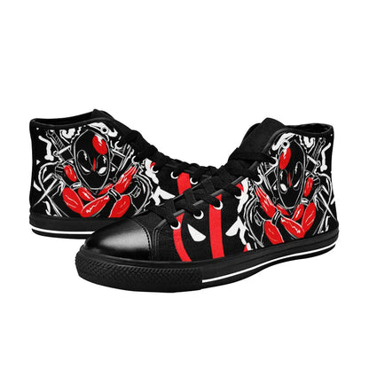 Deadpool Superhero Marvel Comics Custom High Top Sneakers Shoes