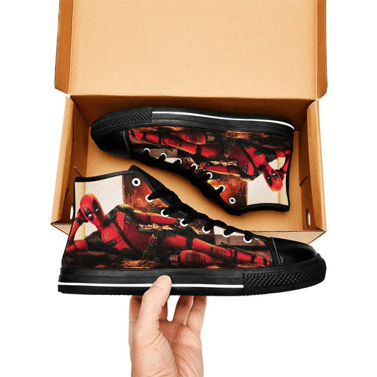 Deadpool Superhero Marvel Comics Custom High Top Sneakers Shoes