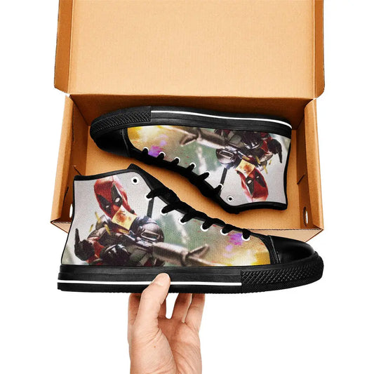 Deadpool Superhero Marvel Comics Custom High Top Sneakers Shoes