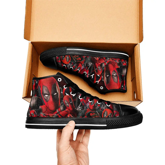 Deadpool Superhero Marvel Comics Custom High Top Sneakers Shoes