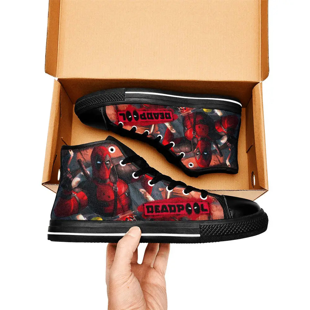 Deadpool Superhero Marvel Comics Custom High Top Sneakers Shoes