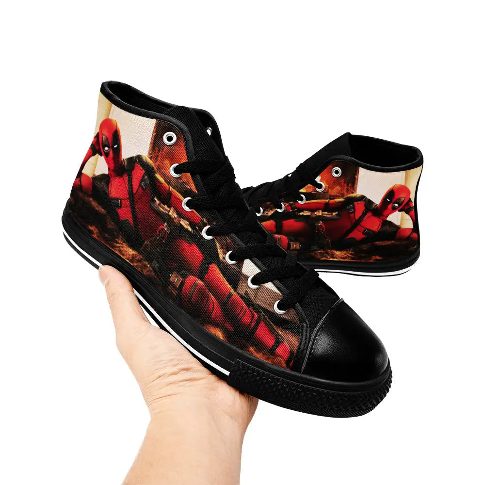 Deadpool Superhero Marvel Comics Custom High Top Sneakers Shoes