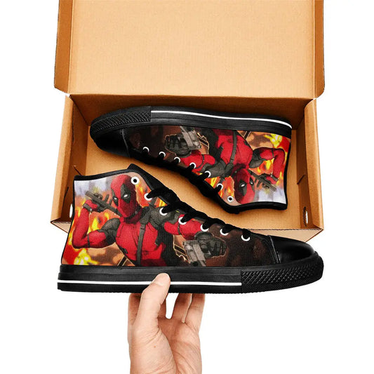 Deadpool Superhero Marvel Comics Custom High Top Sneakers Shoes