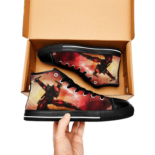 Deadpool Superhero Marvel Comics Custom High Top Sneakers Shoes